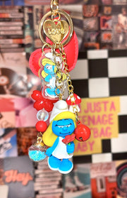 Smurfette Bag Keychain